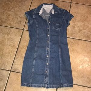 90s Tommy Hilfiger Jean Dress Size 8 Vintage